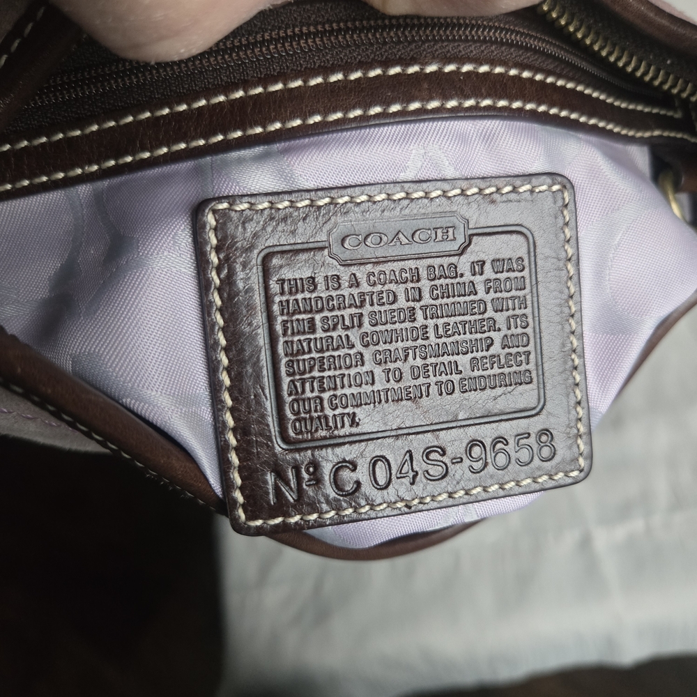 Vintage Y2K Coach Lavender Suede Mini Soho Hobo Shoulder Bag - Picture 9 of 10